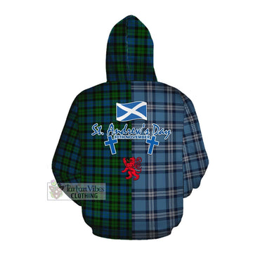 McCoy Tartan Cotton Hoodie Happy St. Andrew's Day Half Tartan Style Pullover Hoodie - Tartan Vibes Clothing