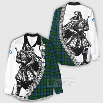 McCoy Tartan Clan Crest Women's Casual Shirt with Highlander Warrior Celtic Style - Tartan Vibes Clothing