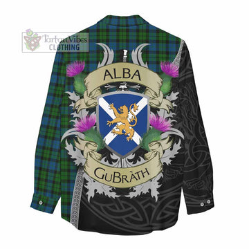 McCoy Tartan Family Crest Women's Casual Shirt Lion Rampant Royal Thistle Shield Celtic Inspired - Tartan Vibes Clothing