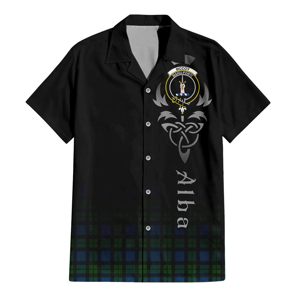 McCoy Tartan Hawaiian Shirt Shirt Featuring Alba Gu Brath Family Crest Celtic Inspired - Tartan Vibes Clothing