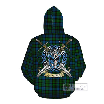 McCoy Tartan Cotton Hoodie with Family Crest Celtic Skull Style Pullover Hoodie - Tartan Vibes Clothing