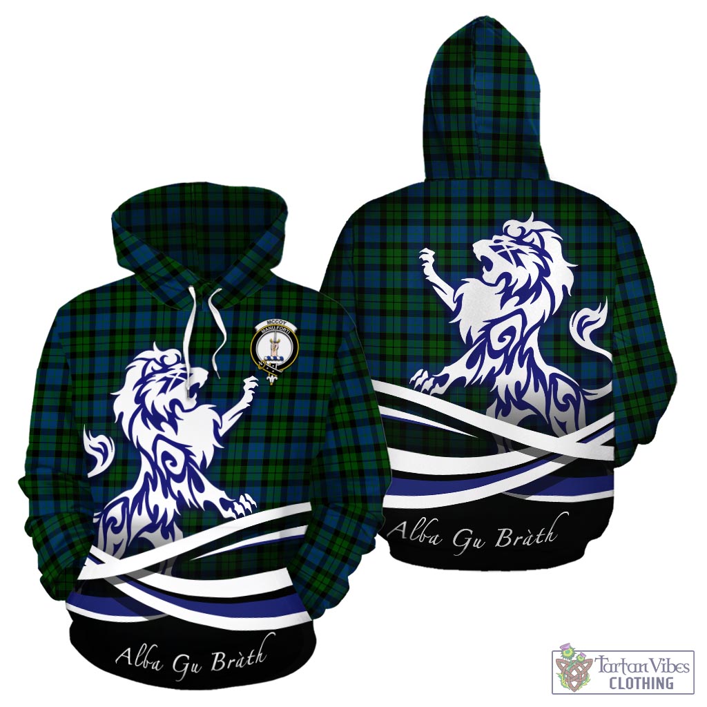 McCoy Tartan Hoodie with Alba Gu Brath Regal Lion Emblem - Tartan Vibes Clothing