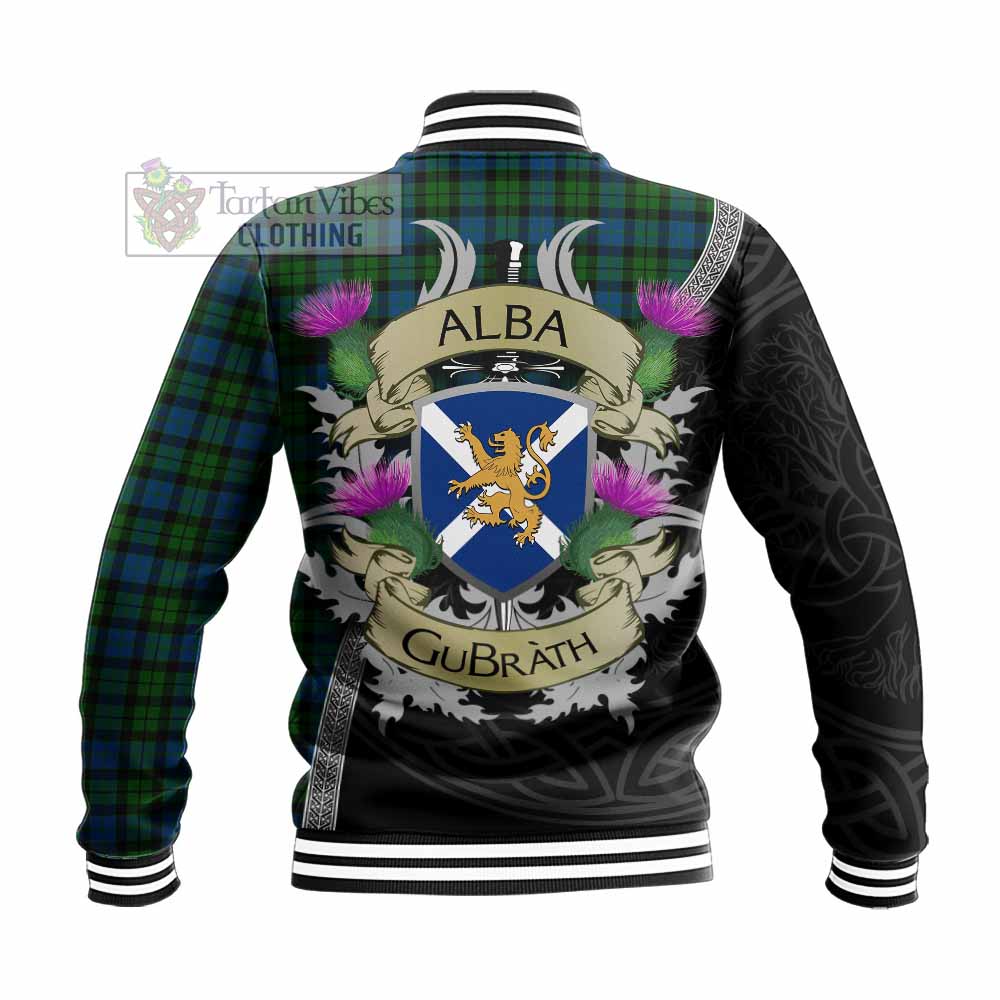 McCoy Tartan Family Crest Baseball Jacket Lion Rampant Royal Thistle Shield Celtic Inspired - Tartan Vibes Clothing