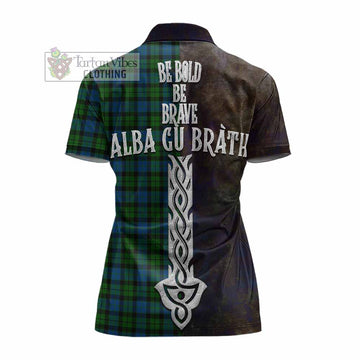 McCoy Tartan Family Crest Women's Polo Shirt Alba Gu Brath Be Brave Lion Ancient Style - Tartan Vibes Clothing