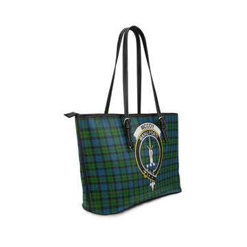 McCoy Tartan Leather Tote Bag with Family Crest