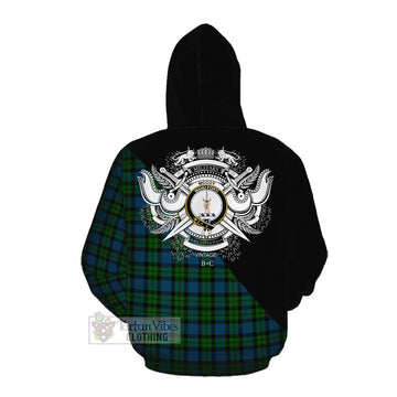 McCoy Tartan Cotton Hoodie with Family Crest and Military Logo Style Pullover Hoodie - Tartan Vibes Clothing