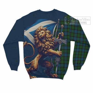McCoy Tartan Family Crest Sweatshirt with Scottish Majestic Lion - Tartan Vibes Clothing