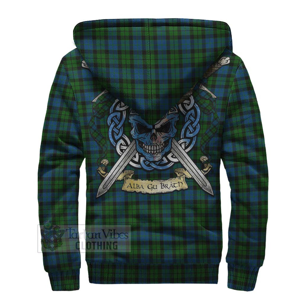 McCoy Tartan Sherpa Hoodie with Family Crest Celtic Skull Style - Tartan Vibes Clothing