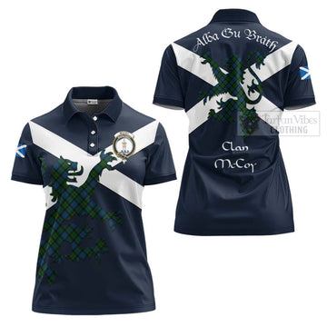 McCoy Tartan Lion Rampant Women's Polo Shirt Proudly Display Your Heritage with Alba Gu Brath and Clan Name - Tartan Vibes Clothing