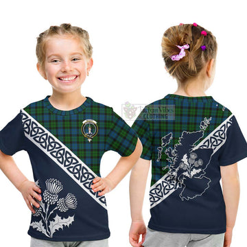 McCoy Tartan Kid T-Shirt Featuring Thistle and Scotland Map - Tartan Vibes Clothing