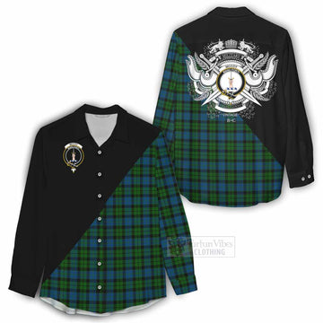 McCoy Tartan Women's Casual Shirt with Family Crest and Military Logo Style - Tartan Vibes Clothing
