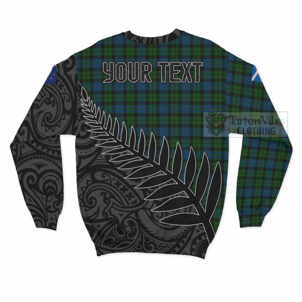 McCoy Crest Tartan Sweatshirt with New Zealand Silver Fern Half Style - Tartan Vibes Clothing