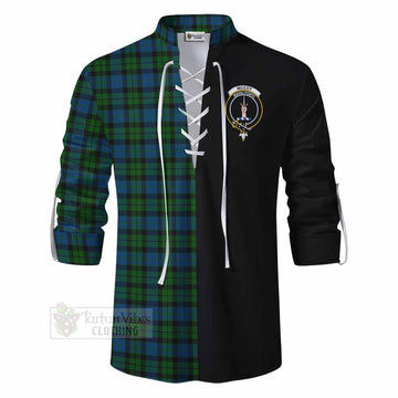 McCoy Tartan Ghillie Kilt Shirt with Family Crest and Half Of Me Style - Tartan Vibes Clothing