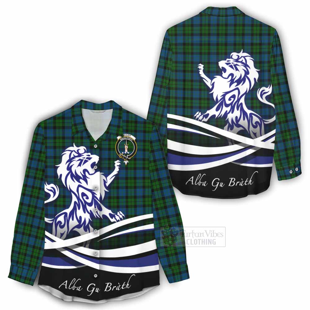 McCoy Tartan Women's Casual Shirt with Alba Gu Brath Regal Lion Emblem - Tartan Vibes Clothing