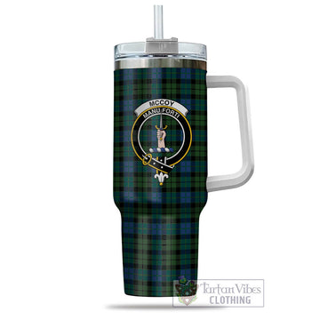 McCoy Tartan and Family Crest Tumbler with Handle