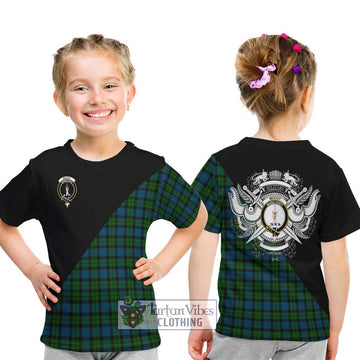 McCoy Tartan Kid T-Shirt with Family Crest and Military Logo Style - Tartan Vibes Clothing