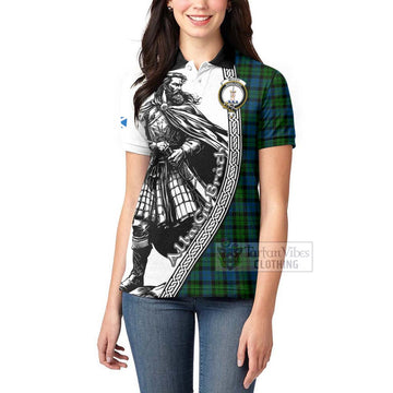 McCoy Tartan Clan Crest Women's Polo Shirt with Highlander Warrior Celtic Style - Tartan Vibes Clothing