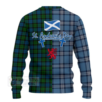 McCoy Tartan Knitted Sweater Happy St. Andrew's Day Half Tartan Style - Tartan Vibes Clothing