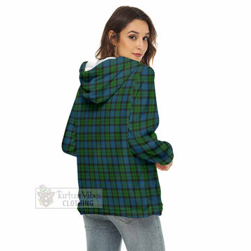 McCoy Tartan Women's Borg Fleece Hoodie with Half Zip with Family Crest - Tartan Vibes Clothing
