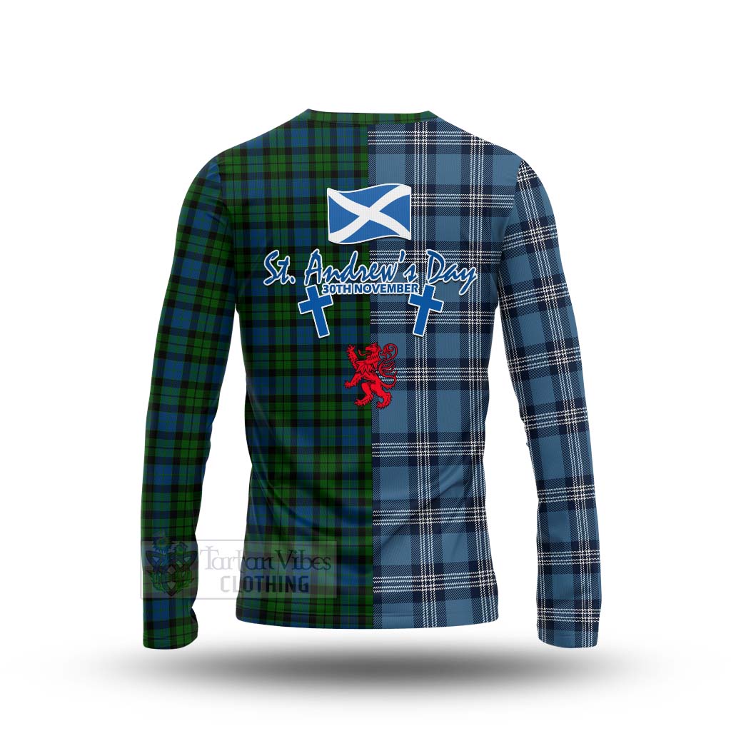 McCoy Tartan Long Sleeve T-Shirt Happy St. Andrew's Day Half Tartan Style - Tartan Vibes Clothing