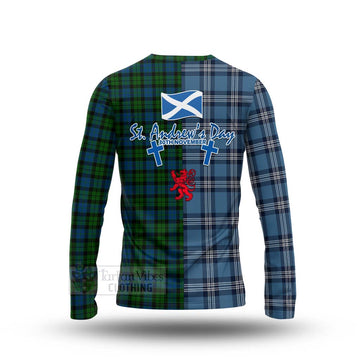 McCoy Tartan Long Sleeve T-Shirt Happy St. Andrew's Day Half Tartan Style - Tartan Vibes Clothing