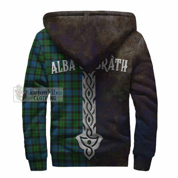Tartan Vibes Clothing McCoy Tartan Family Crest Sherpa Hoodie Alba Gu Brath Be Brave Lion Ancient Style