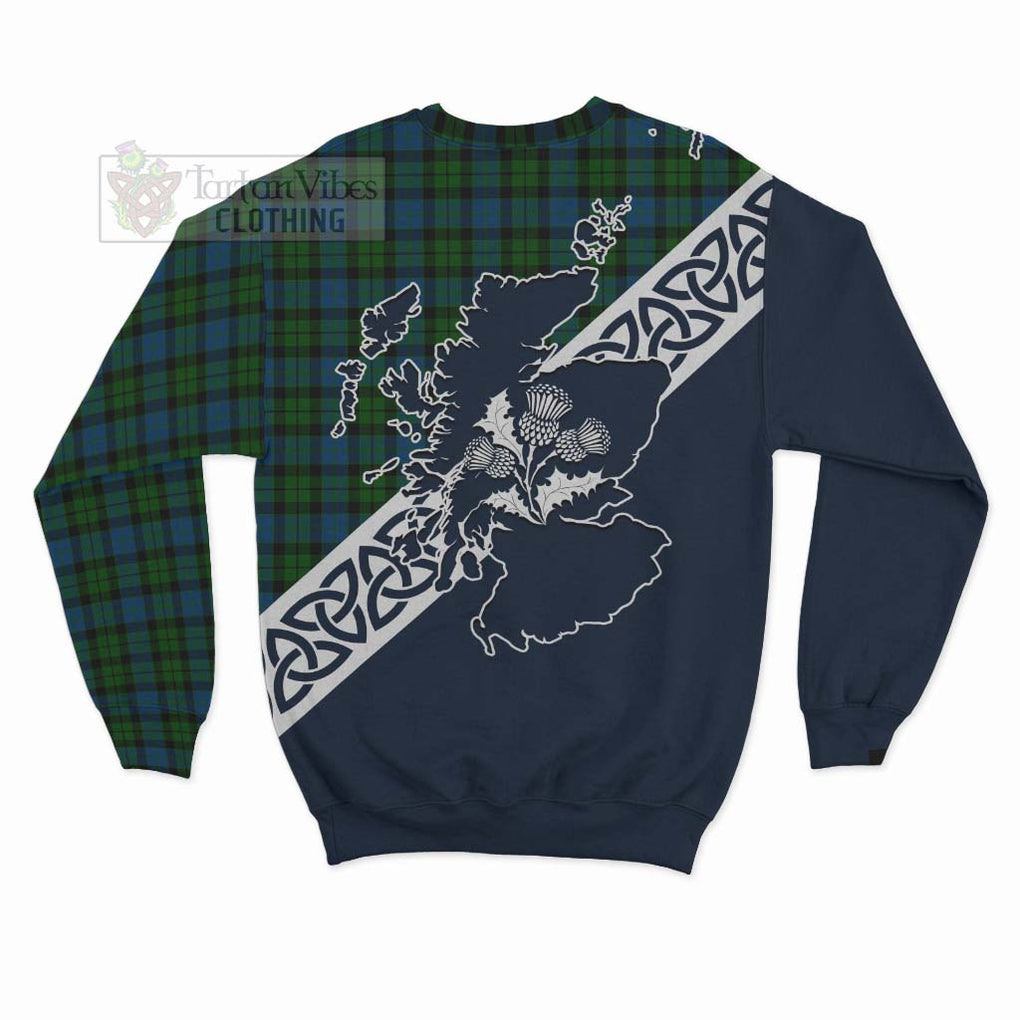 McCoy Tartan Sweatshirt Featuring Thistle and Scotland Map - Tartan Vibes Clothing