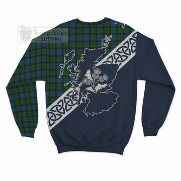 McCoy Tartan Sweatshirt Featuring Thistle and Scotland Map - Tartan Vibes Clothing