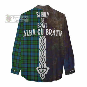 McCoy Tartan Family Crest Women's Casual Shirt Alba Gu Brath Be Brave Lion Ancient Style - Tartan Vibes Clothing