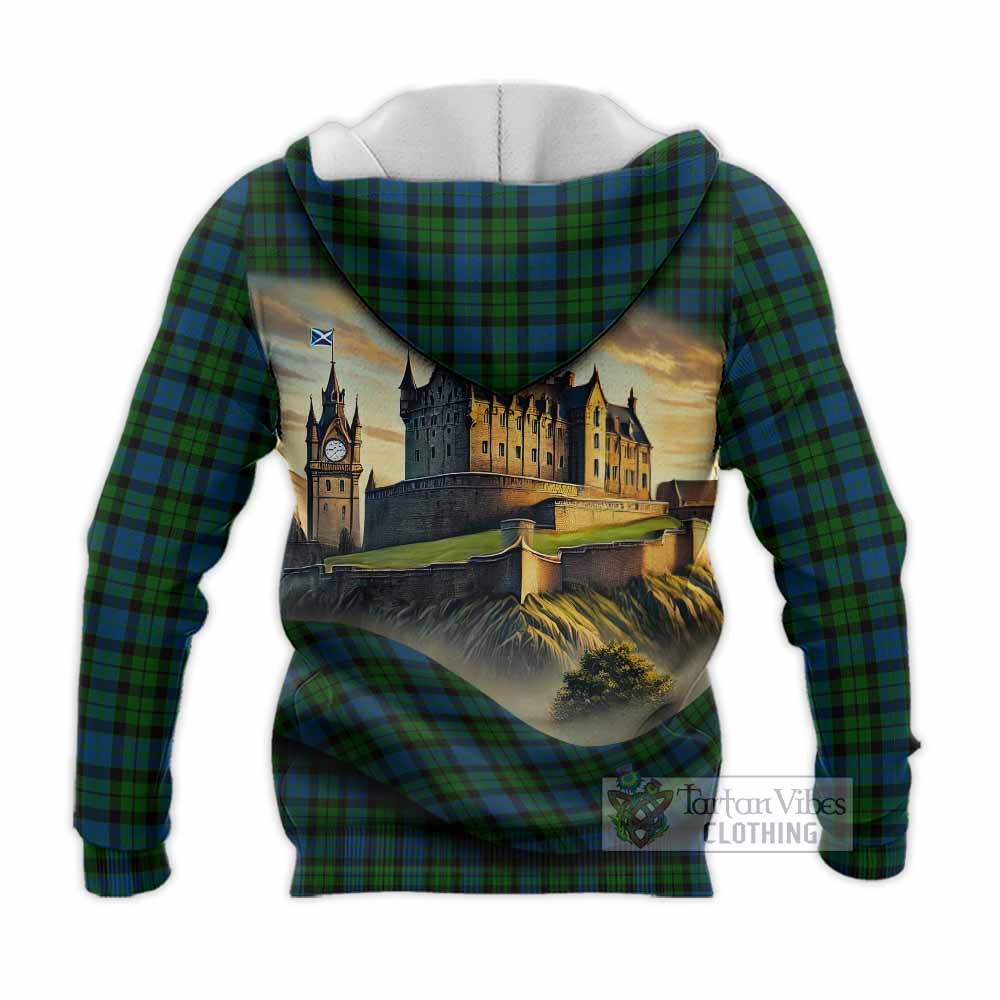 McCoy Tartan Family Crest Knitted Hoodie with Scottish Ancient Castle Style - Tartan Vibes Clothing