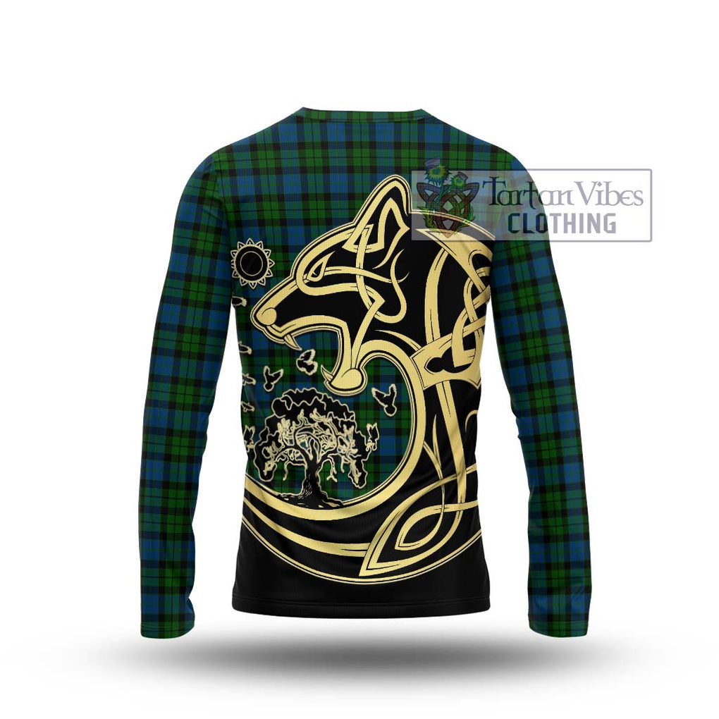 McCoy Tartan Long Sleeve T-Shirt with Family Crest Celtic Wolf Style - Tartan Vibes Clothing
