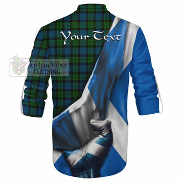 McCoy Tartan Ghillie Kilt Shirt with Family Crest Scotland Patriotic Style - Tartan Vibes Clothing
