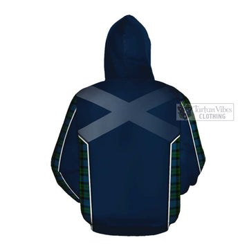 McCoy Tartan Cotton Hoodie with Family Crest and Lion Rampant Vibes Sport Style Pullover Hoodie - Tartan Vibes Clothing