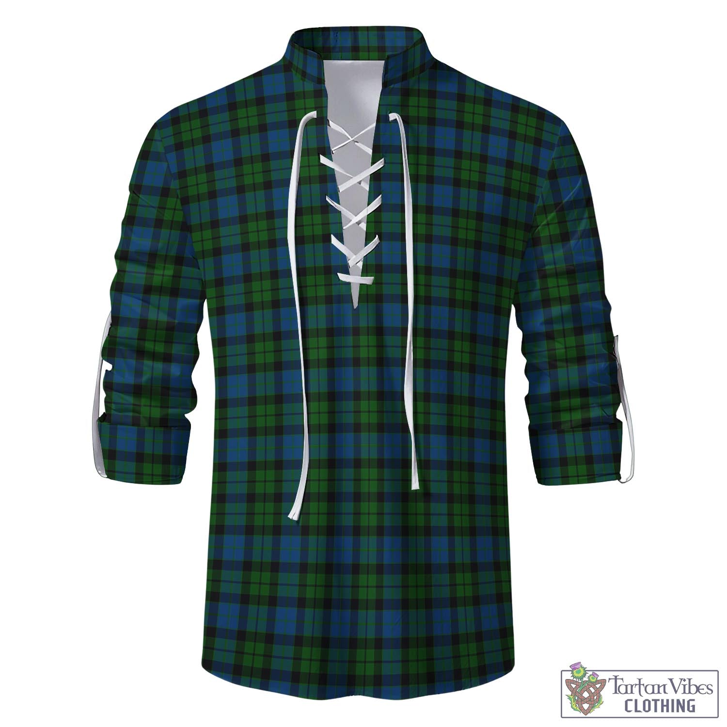 Tartan Vibes Clothing McCoy Tartan Men's Scottish Traditional Jacobite Ghillie Kilt Shirt