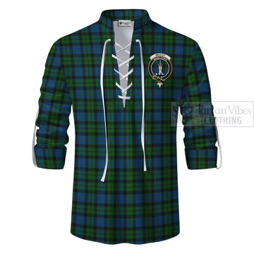 McCoy Tartan Ghillie Kilt Shirt with Family Crest Celtic Skull Style - Tartan Vibes Clothing