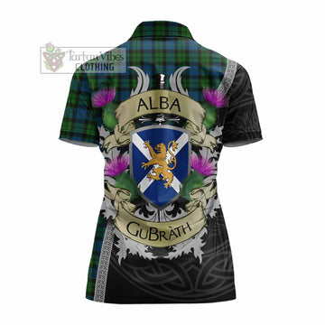McCoy Tartan Family Crest Women's Polo Shirt Lion Rampant Royal Thistle Shield Celtic Inspired - Tartan Vibes Clothing