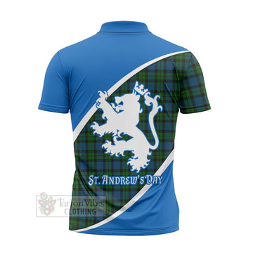 McCoy Family Crest Tartan Zipper Polo Shirt Celebrate Saint Andrew's Day in Style - Tartan Vibes Clothing