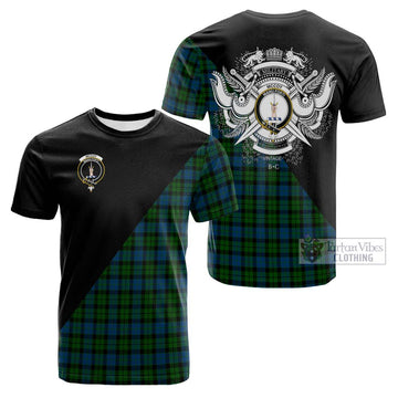 Tartan Vibes Clothing McCoy Tartan Cotton T-shirt with Family Crest and Military Logo Style