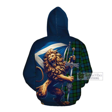 McCoy Tartan Family Crest Cotton Hoodie with Scottish Majestic Lion Pullover Hoodie - Tartan Vibes Clothing