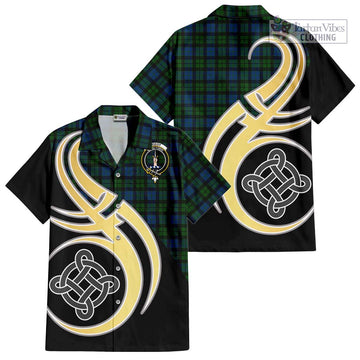 McCoy Tartan Hawaiian Shirt with Family Crest and Celtic Symbol Style - Tartan Vibes Clothing