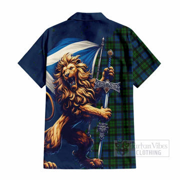 McCoy Tartan Family Crest Hawaiian Shirt with Scottish Majestic Lion - Tartan Vibes Clothing