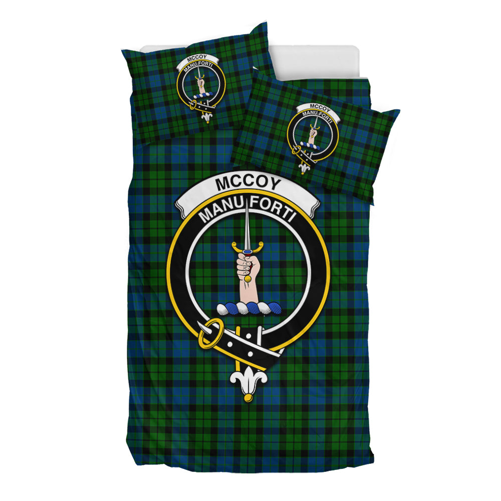 McCoy Tartan Bedding Set with Family Crest - Tartan Vibes Clothing