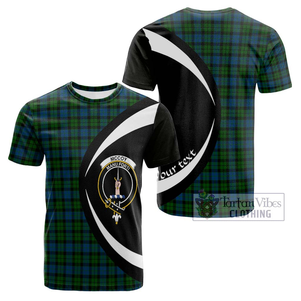 McCoy Tartan Cotton T-shirt with Family Crest Circle Style Kid's Shirt - Tartan Vibes Clothing