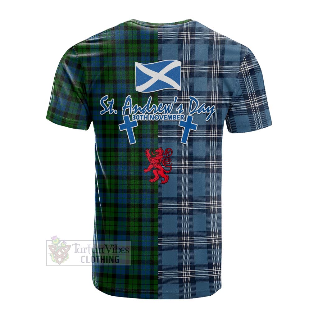 McCoy Tartan Cotton T-shirt Happy St. Andrew's Day Half Tartan Style - Tartan Vibes Clothing