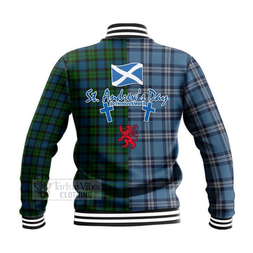 McCoy Tartan Baseball Jacket Happy St. Andrew's Day Half Tartan Style - Tartan Vibes Clothing