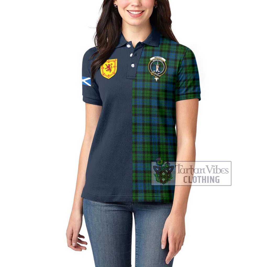 McCoy Tartan Women's Polo Shirt Alba with Scottish Lion Royal Arm Half Style - Tartan Vibes Clothing