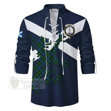 McCoy Tartan Lion Rampant Ghillie Kilt Shirt Proudly Display Your Heritage with Alba Gu Brath and Clan Name - Tartan Vibes Clothing