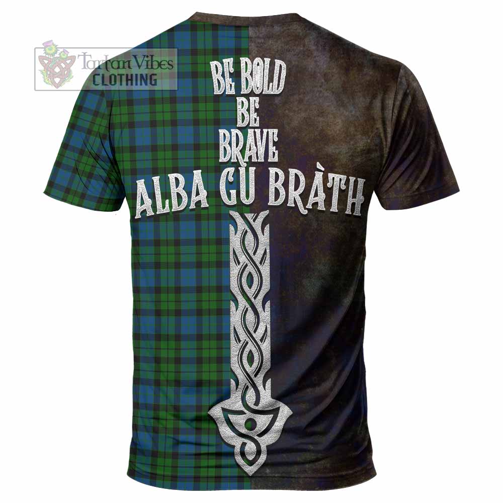 McCoy Tartan Family Crest T-Shirt Alba Gu Brath Be Brave Lion Ancient Style - Tartan Vibes Clothing