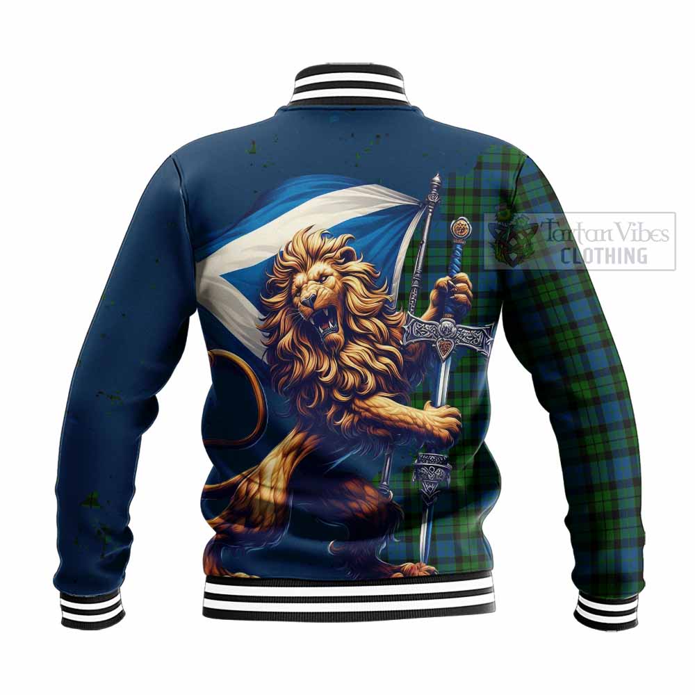 McCoy Tartan Family Crest Baseball Jacket with Scottish Majestic Lion - Tartan Vibes Clothing