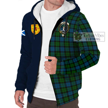 McCoy Tartan Sherpa Hoodie Alba with Scottish Lion Royal Arm Half Style - Tartan Vibes Clothing